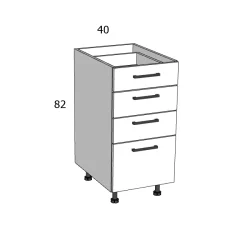 BL10 A4F 40 FIÓKOS ELEM