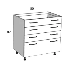 BL10 A4F 80 FIÓKOS ELEM