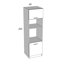 CL10 205/ASZT 60 ÁLLÓ SÜTŐ ELEM AJTÓS BALOS