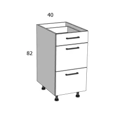 Magasfényű BL10 A3F 40 FIÓKOS ELEM