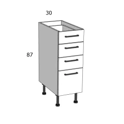 Magasfényű BL15 A4F 30 FIÓKOS ELEM