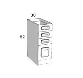 MDF A4F 30 ALSÓ ELEM 