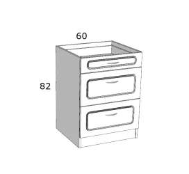 MDF A3F 60 ALSÓ ELEM