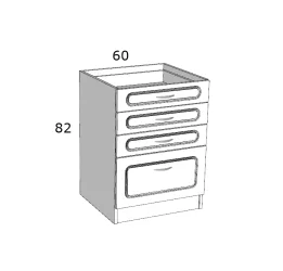 MDF A4F 60 ALSÓ ELEM