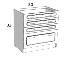 MDF A4F 80 ALSÓ ELEM