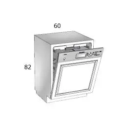 PRG Beépíthető Mosogatógép részek 60 cm Kezelőkonzolos MDF