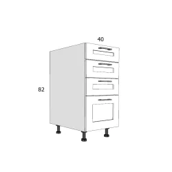 EDTZ A4F 40 ALSÓ ELEM MDF