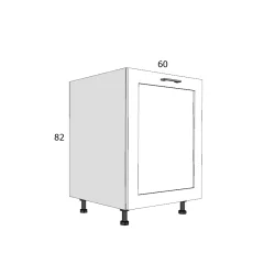 EDTZ AA 60 ALSÓ ELEM BALOS MDF