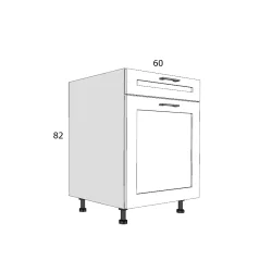 EDTZ AAF 60 ALSÓ ELEM BALOS MDF