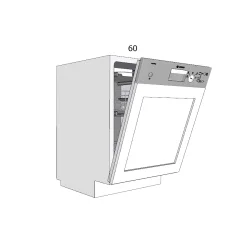 EDTZ Beépíthető Mosogatógép részek 60 cm Kezelőkonzolos MDF