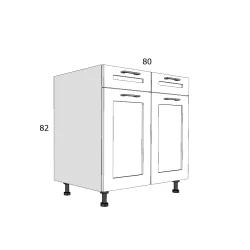 EDTZ A2AF 80 ALSÓ ELEM MDF