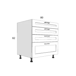 EDTZ A4F 80 ALSÓ ELEM MDF