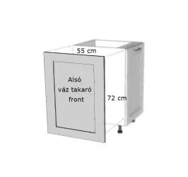 EDTZ Alsó elemhez váz takaró MDF front