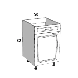PRGZK AAF 50 ALSÓ ELEM BALOS MDF