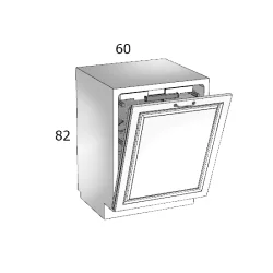 PRGZK Beépíthető Mosogatógép részek 60 cm Rejtett gombos MDF