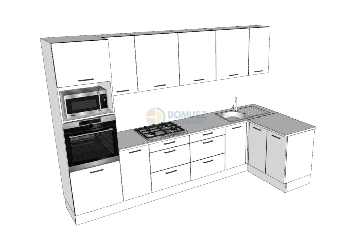 Antracit - fehér konyhabútor