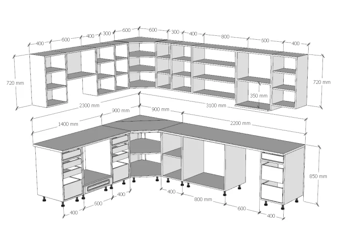 Barna MDF konyhabútor