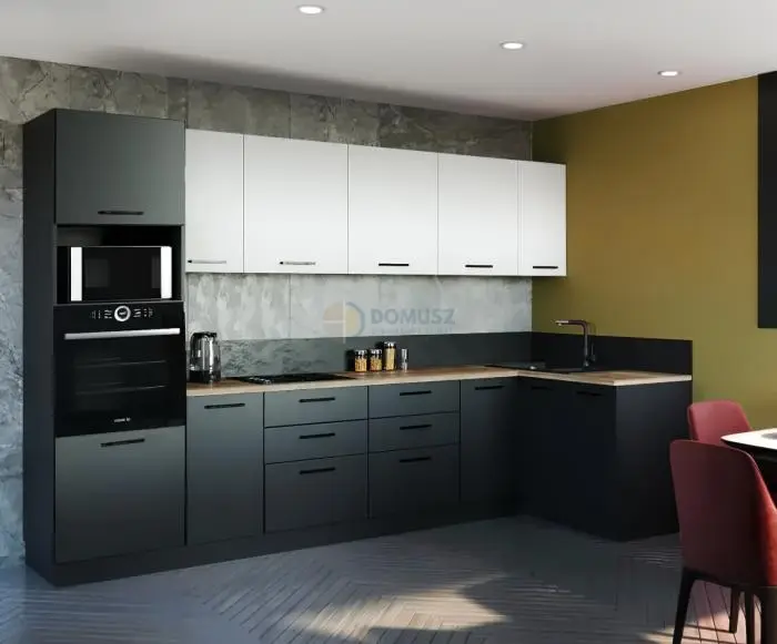 Fehér - antracit konyhabútor