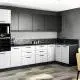 Bergi Antracit szürke - Fehér sarok konyhabútor 320 cm x 140 cm